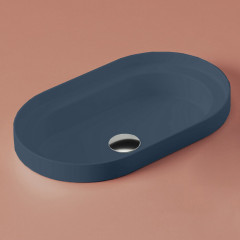 Раковина Artceram FUORI SCALA 583*363*130 отверстия для смесителя-отсутствуют Blue notte