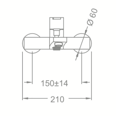 Смеситель для ванны Schein Swing 43205/8007020