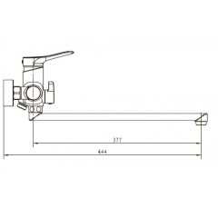Смеситель для ванны с душем KAISER Sena (74055)