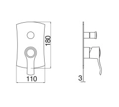 Смеситель для ванны Nobili SI98100/EBR (внешняя часть)