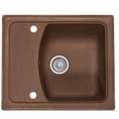 Кухонная мойка Formastone Fosto  КМ 58-50, прямоугольная с крылом,ореховая карамель