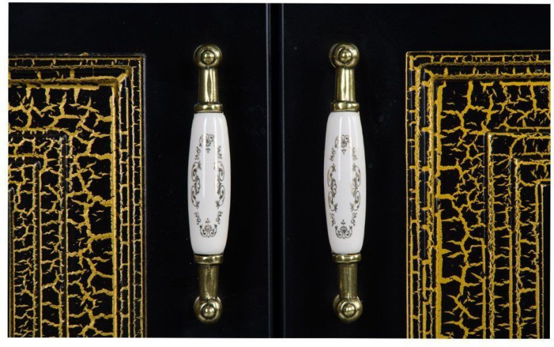 Мебель для ванной Aquanet Валенса 100 черный краколет/золото