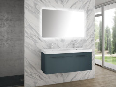 IBX ROUND, тумба под двойную раковину 120 см, 2 ящика с ручками хром, цвет белый глянцевый лак