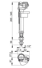 A18-1/2&quot;Впускной механизм с нижней подводкой и металлической резьбой