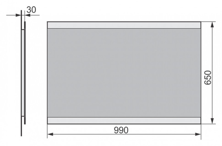 Зеркало Raval Hotte 100 с подсветкой