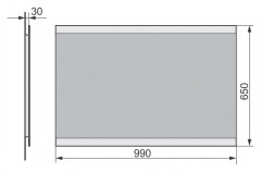 Зеркало Raval Hotte 100 с подсветкой