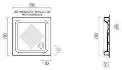 Душевой поддон GSI H11 70/Q 437011