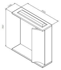Зеркальный шкаф AM PM Like 65 с подсветкой