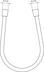 Шшланг для душа Ideal Standard IDEALFLEX пластиковый 1250 мм M1/2“xM1/2“ (A3306XG)