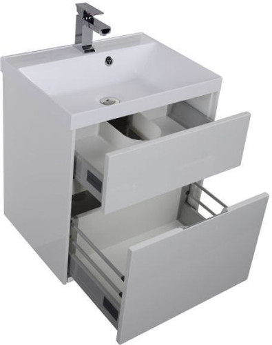 Тумба под раковину Aquanet Латина 60 белый (2 ящика)