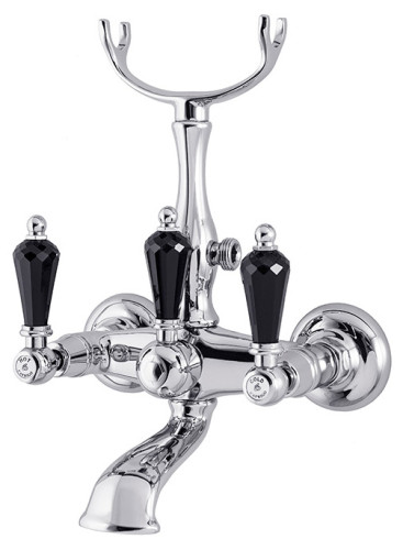 ADRIA-Swarovski смеситель ванна (хром) черный кристалл Caprigo 01B-011-crm