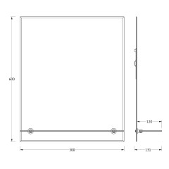 Зеркало настенное с фацетом и полочкой Attractive EVOFORM 50х60 см, BY 0503