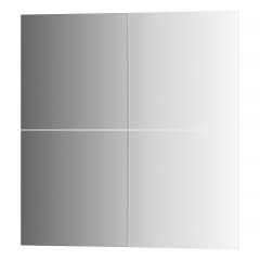 Зеркальная плитка - комплект 4 шт квадрат 25х25 см; серебро Reflective EVOFORM BY 1408