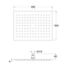 Верхний душ Cristina Sandwich PD 009
