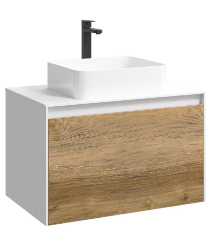 Подвесная тумба 80 см Aqwella MOB0108W+MOB0708DB