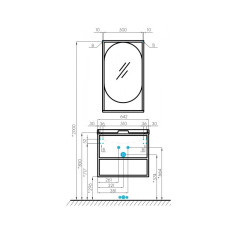 Зеркало AQUATON Лофт Фабрик 50 дуб темный (1A242502LTDU0)