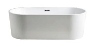 Ванна акриловая Azario BRISTOL 1800х800х600, свободностоящая, в комплекте с сифоном и металлической рамой (BRI18080)