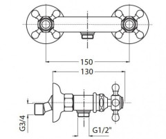 Смеситель Bugnatese Arcadia 8346