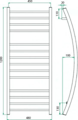 Полотенцесушитель ГРОТА PRIMO 48/120