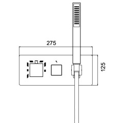 Термосмеситель с ручным душем RGW SP-44 арт. 21140544-11