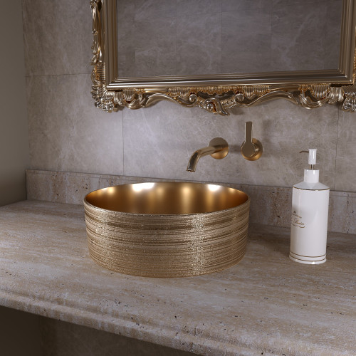 Раковина Grossman GR-5010GG (355*355*115) ЗОЛОТАЯ