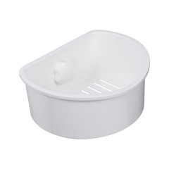 Полочка овальная Fixsen Grampus одноэтажная, пластик, белая (GR-7325)