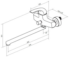 Смеситель для ванны AM PM Sense F7590000 универсальный
