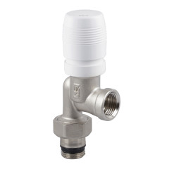 Вентиль осевой SR Rubinetterie ручной регулировки, преобразуемый в термостатический 1/2&quot;, никель