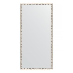 Зеркало настенное EVOFORM в багетной раме витое серебро, 48х98 см, BY 0691