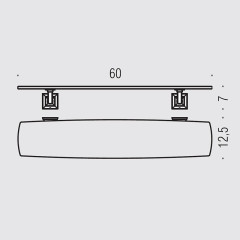 Стеклянная полка Colombo Design Portofino B3216.bronze