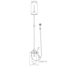 Смеситель для ванны Schein Thames 411CS /8056060PT