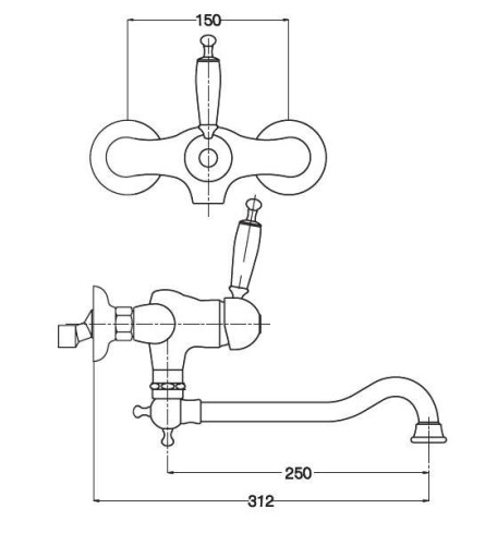 Смеситель для кухни Bugnatese Oxford 6340