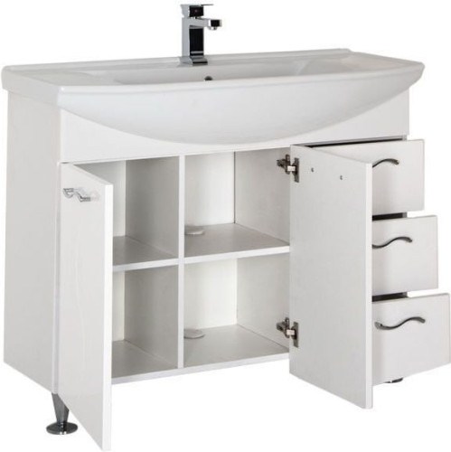 Тумба с раковиной Aquanet Моника 105 белый