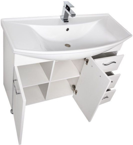 Тумба с раковиной Aquanet Моника 105 белый
