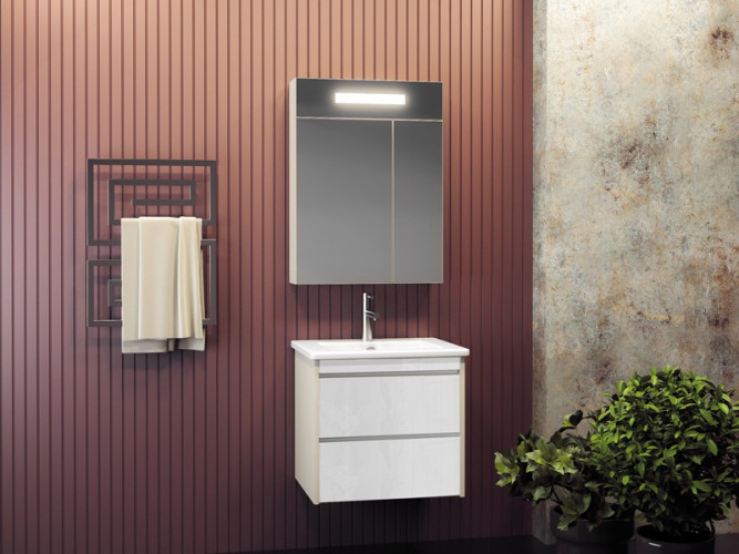 Зеркальный шкаф Smile Фреш 60 с подсветкой