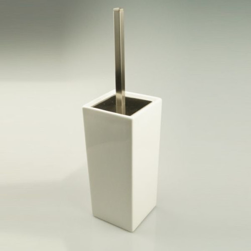 Stil Haus Urania, настенный керамический ёрш, цвет никель сатин - белая керамика