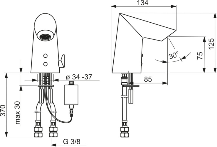 Смеситель для умывальника Oras Optima БЕСКОНТАКТНЫЙ (1714F)