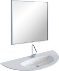 Зеркало De Aqua Сильвер 8075 серебро (без фацета)