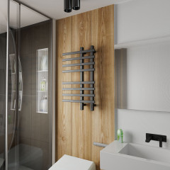 Полотенцесушитель электрический (лесенка) Bauedge Wind DB-0058, 50x80 см