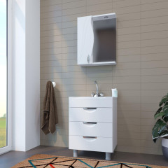 Зеркало-шкаф навесной с подсветкой MIXLINE Лима-55 левый (533184)