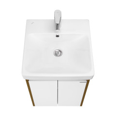 Тумба под раковину AQUATON Сканди 45 Doors универсальная, Белый/Дуб Рустикальный (1A278701SDZ90)