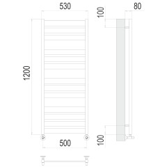 Полотенцесушитель TERMINUS Люкс Латте П13 500х1200 NEW