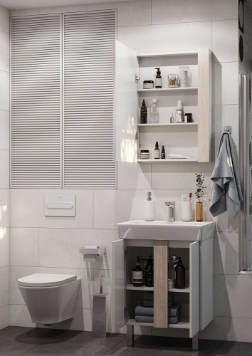 Тумба под раковину AQUATON Кантри 60 напольная, дуб верона (1A257401AHB20)