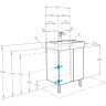 Тумба под раковину AQUATON Кантри 60 напольная, дуб верона (1A257401AHB20)