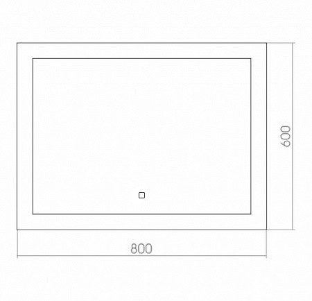 Зеркало AZARIO Норма 800х600, LED-подсветка с диммером, сенсорный выключатель (ФР-00000844)