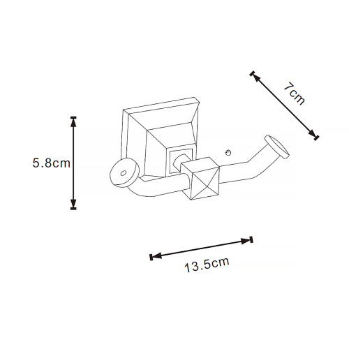 Крючок Azario ALTRE, Хром (AZ-96005A)