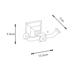 Крючок Azario ALTRE, Хром (AZ-96005A)