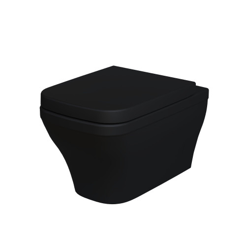Унитаз Benefit 203T20201R (535*340*360) ЧЁРНЫЙ МАТОВЫЙ подвесной БЕЗОБОДКОВЫЙ