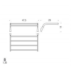 Полка для полотенец  Colombo Design Land B2887.000