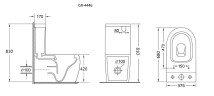Унитаз Grossman GR-4446S (680*375*810) напольный с тонкой крышкой